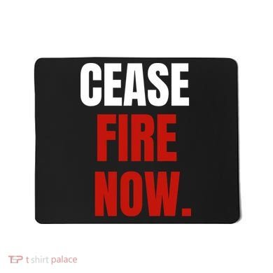 Cease Fire Now. Mousepad