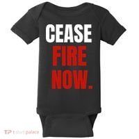 Cease Fire Now. Baby Bodysuit thumb 0