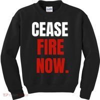 Cease Fire Now. Kids Sweatshirt thumb 0