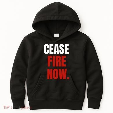 Cease Fire Now. Kids Hoodie