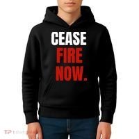 Cease Fire Now. Kids Hoodie thumb 4