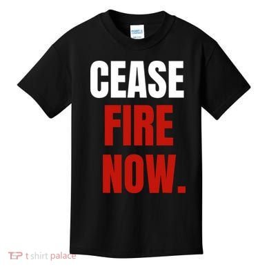 Cease Fire Now. Kids T-Shirt