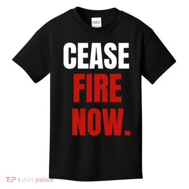 Cease Fire Now. Kids T-Shirt