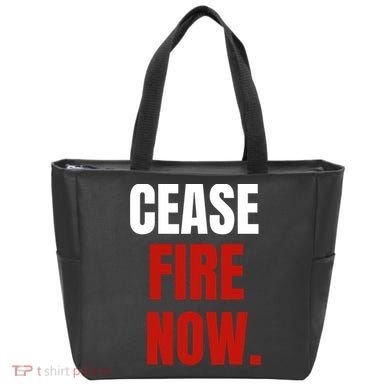 Cease Fire Now. Tote Bag