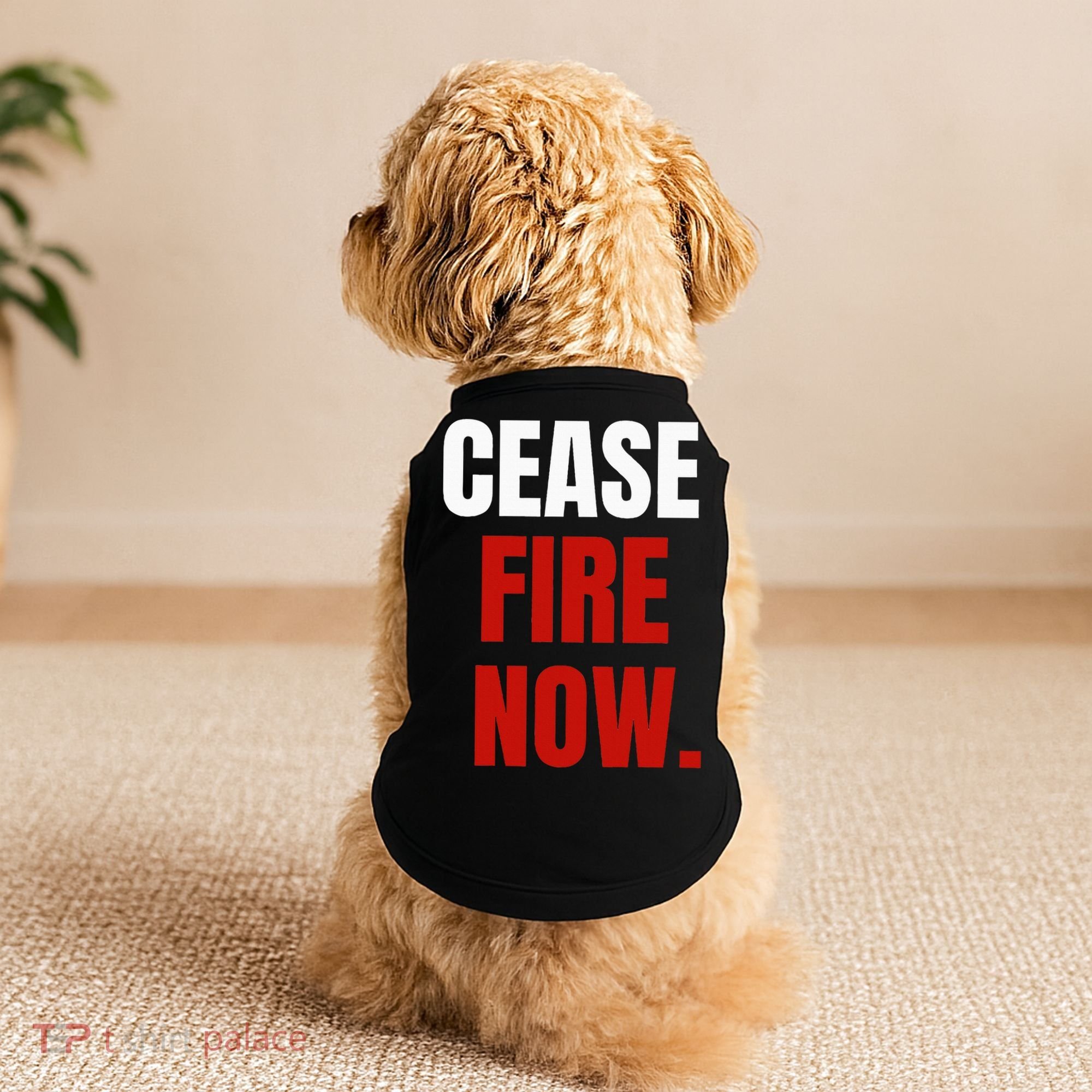Cease fire Now. Doggie Tank