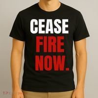 Cease fire Now. T-Shirt thumb 3