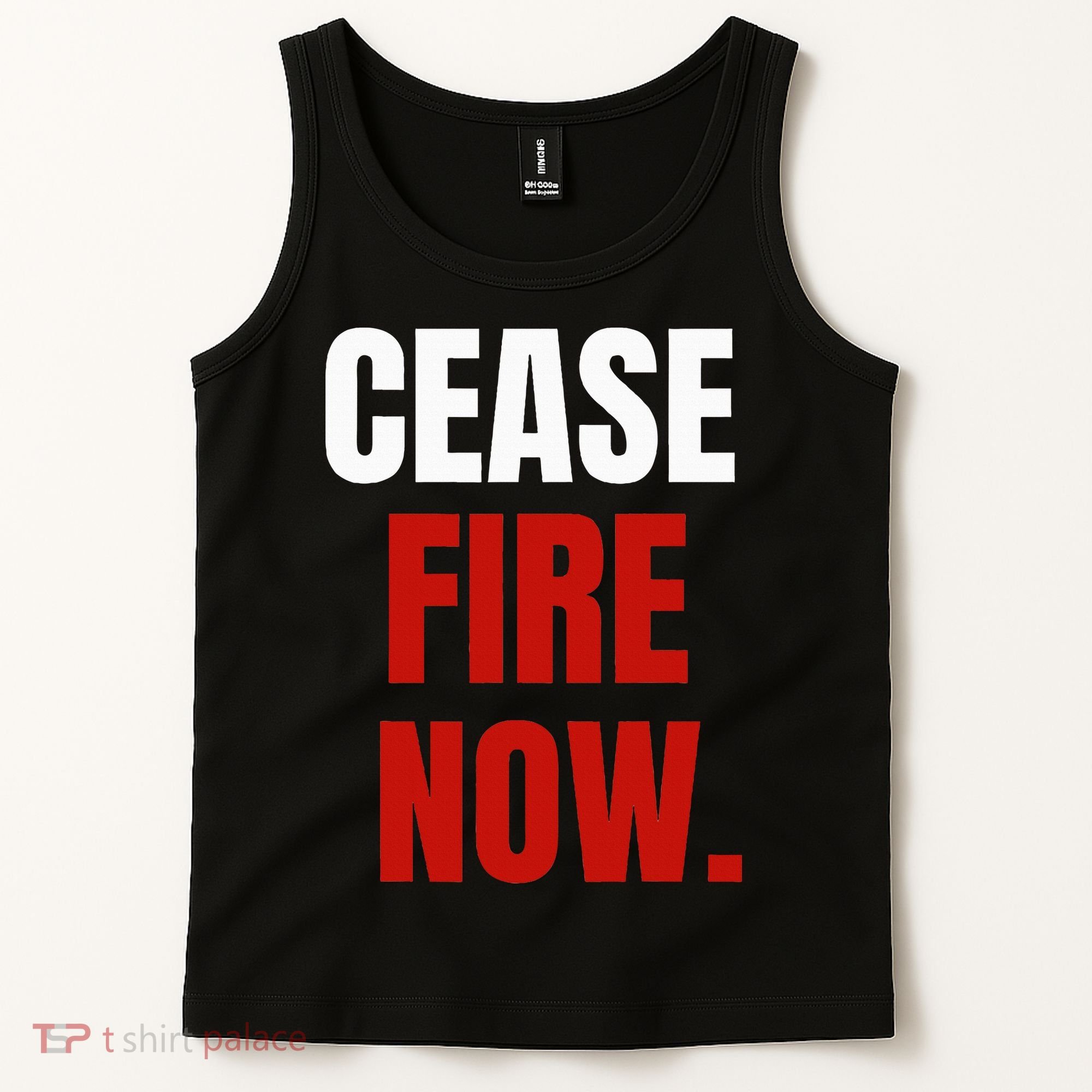 Cease fire Now. Tank Top