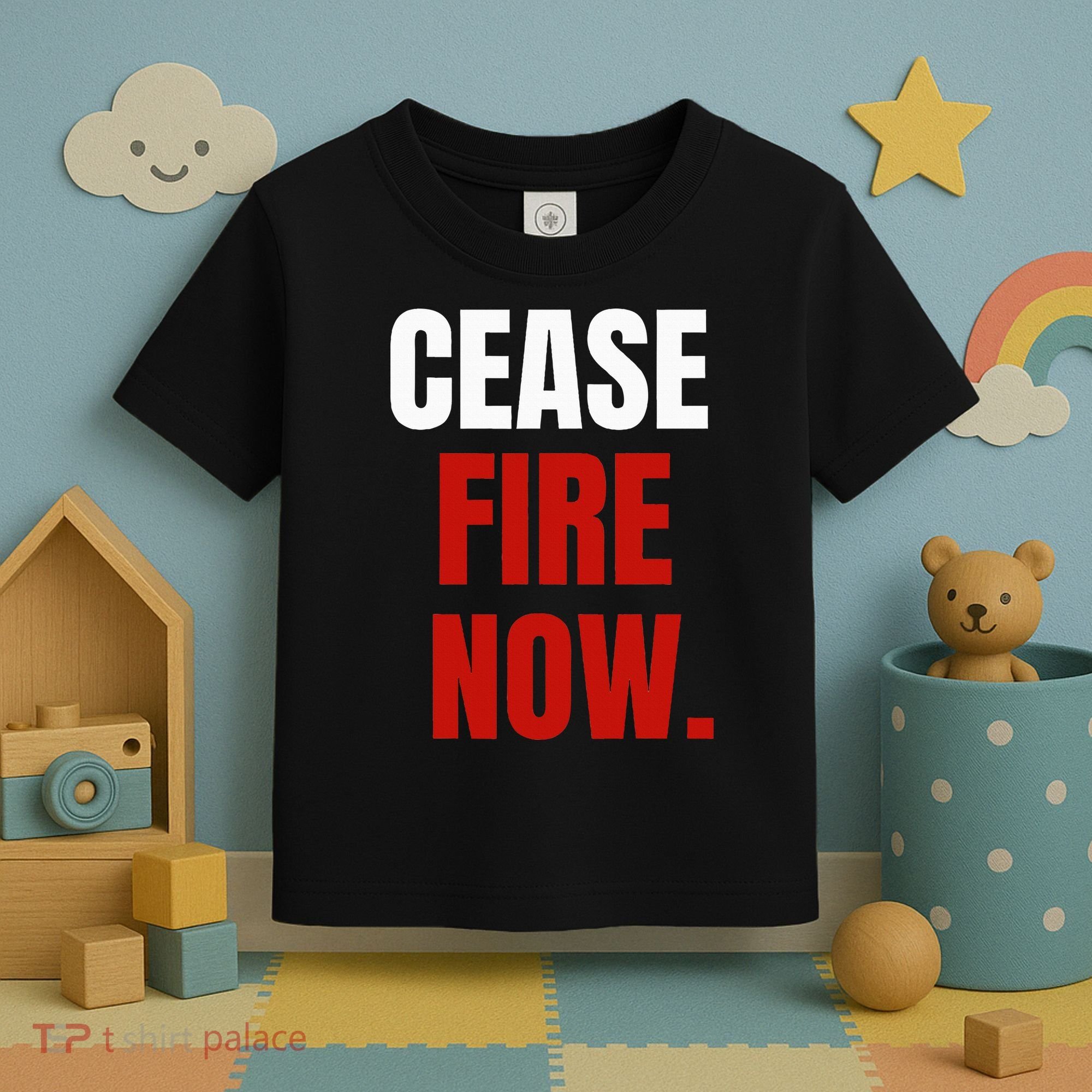 Cease fire Now. Toddler T-Shirt