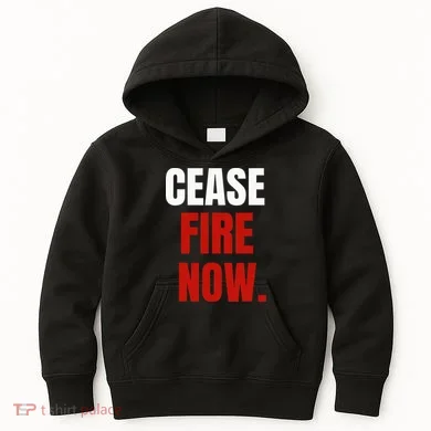 Cease fire Now. Kids Hoodie