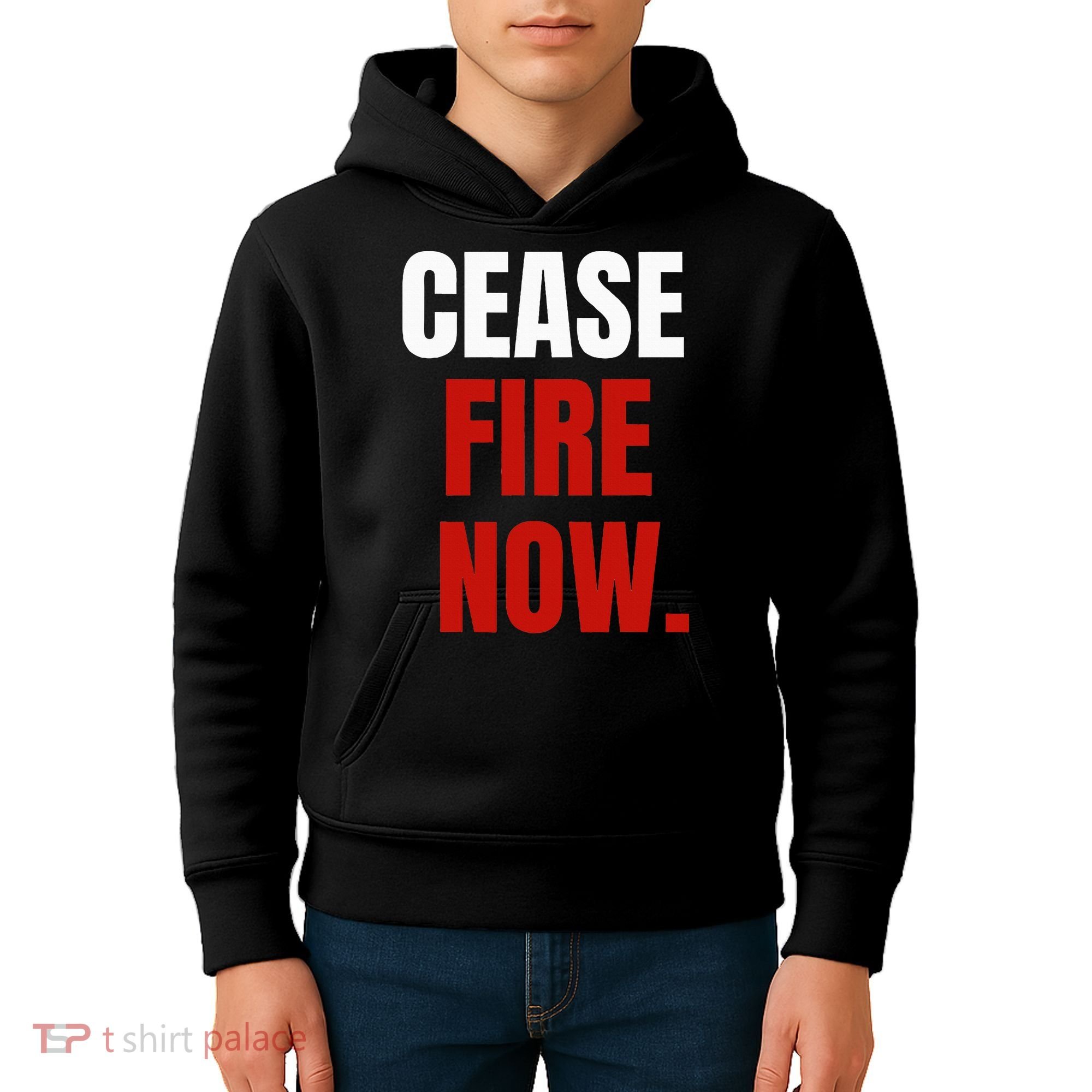 Cease fire Now. Kids Hoodie