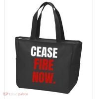 Cease fire Now. Tote Bag thumb 3