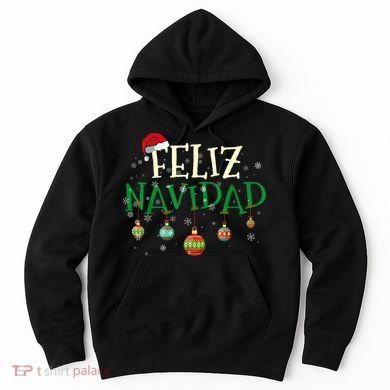 Christmas Feliz Navidad Santa Hat TShirt Hoodie