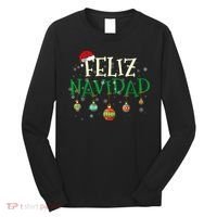 Christmas Feliz Navidad Santa Hat TShirt Long Sleeve Shirt thumb 0
