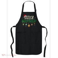 Christmas Feliz Navidad Santa Hat TShirt Apron thumb 0