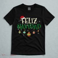 Christmas Feliz Navidad Santa Hat TShirt T-Shirt thumb 5