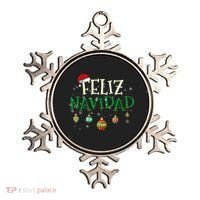 Christmas Feliz Navidad Santa Hat TShirt Ornament thumb 0