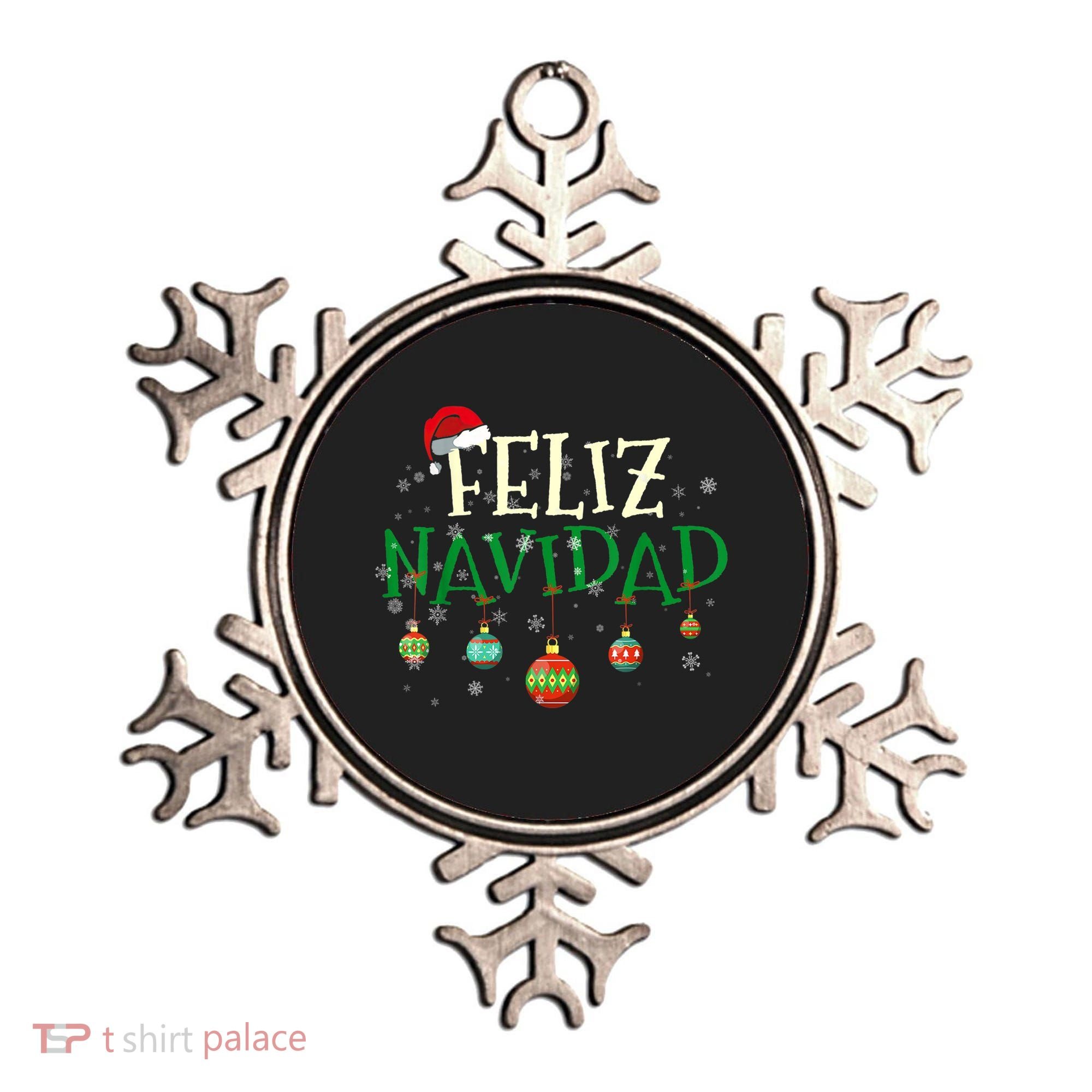 Christmas Feliz Navidad Santa Hat TShirt Ornament
