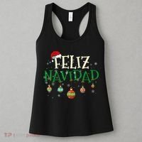 Christmas Feliz Navidad Santa Hat TShirt Women's Tank Top thumb 3