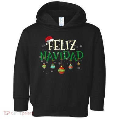 Christmas Feliz Navidad Santa Hat TShirt Toddler Hoodie