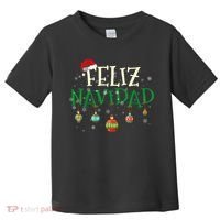 Christmas Feliz Navidad Santa Hat TShirt Toddler T-Shirt thumb 0