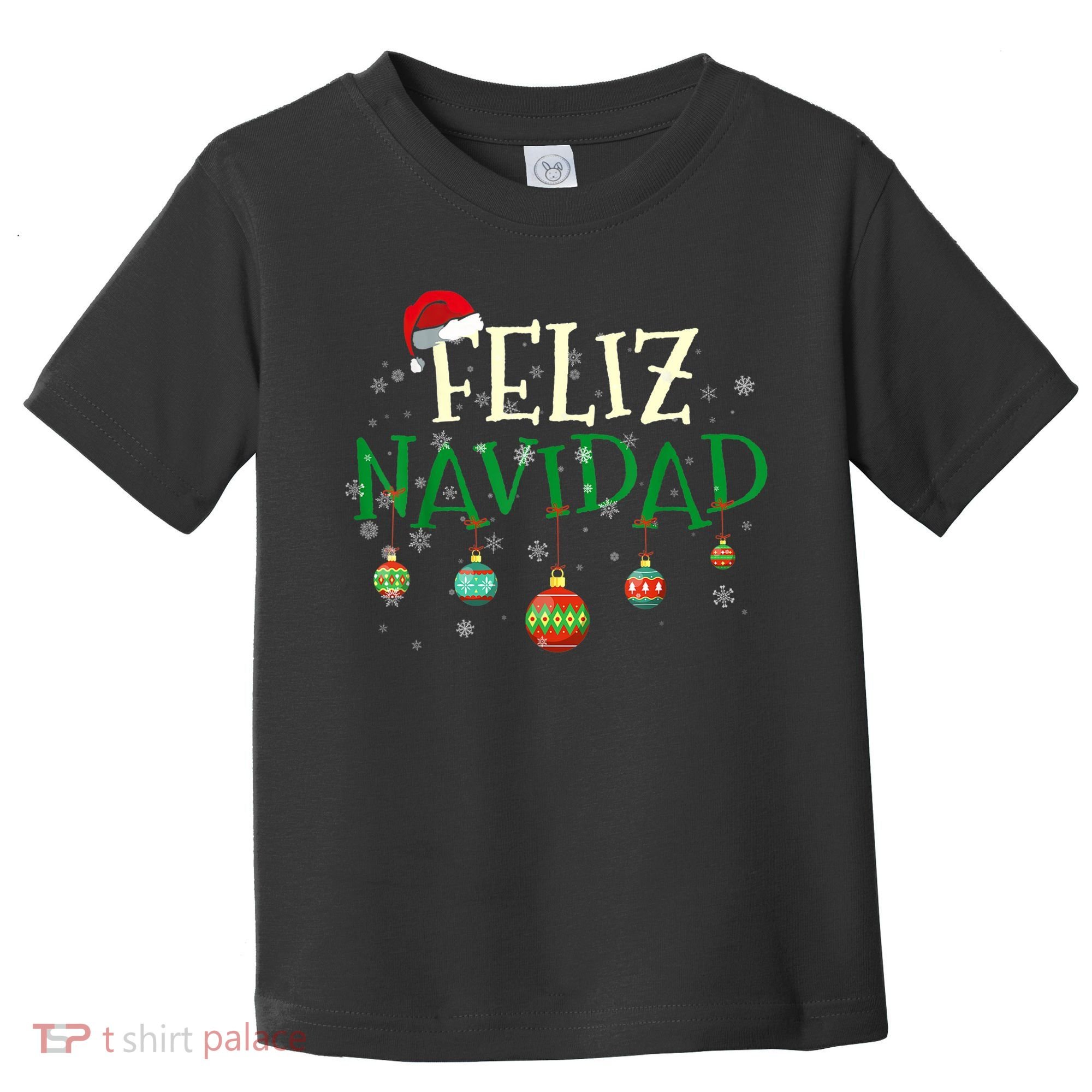 Christmas Feliz Navidad Santa Hat TShirt Toddler T-Shirt