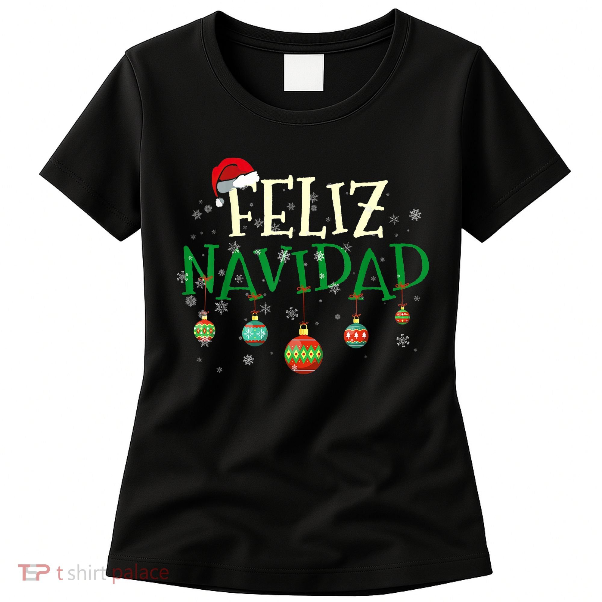 Christmas Feliz Navidad Santa Hat TShirt Women's T-Shirt