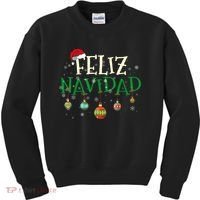 Christmas Feliz Navidad Santa Hat TShirt Kids Sweatshirt thumb 0