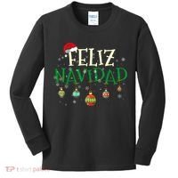 Christmas Feliz Navidad Santa Hat TShirt Kids Long Sleeve Shirt thumb 0