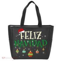 Christmas Feliz Navidad Santa Hat TShirt Tote Bag thumb 0