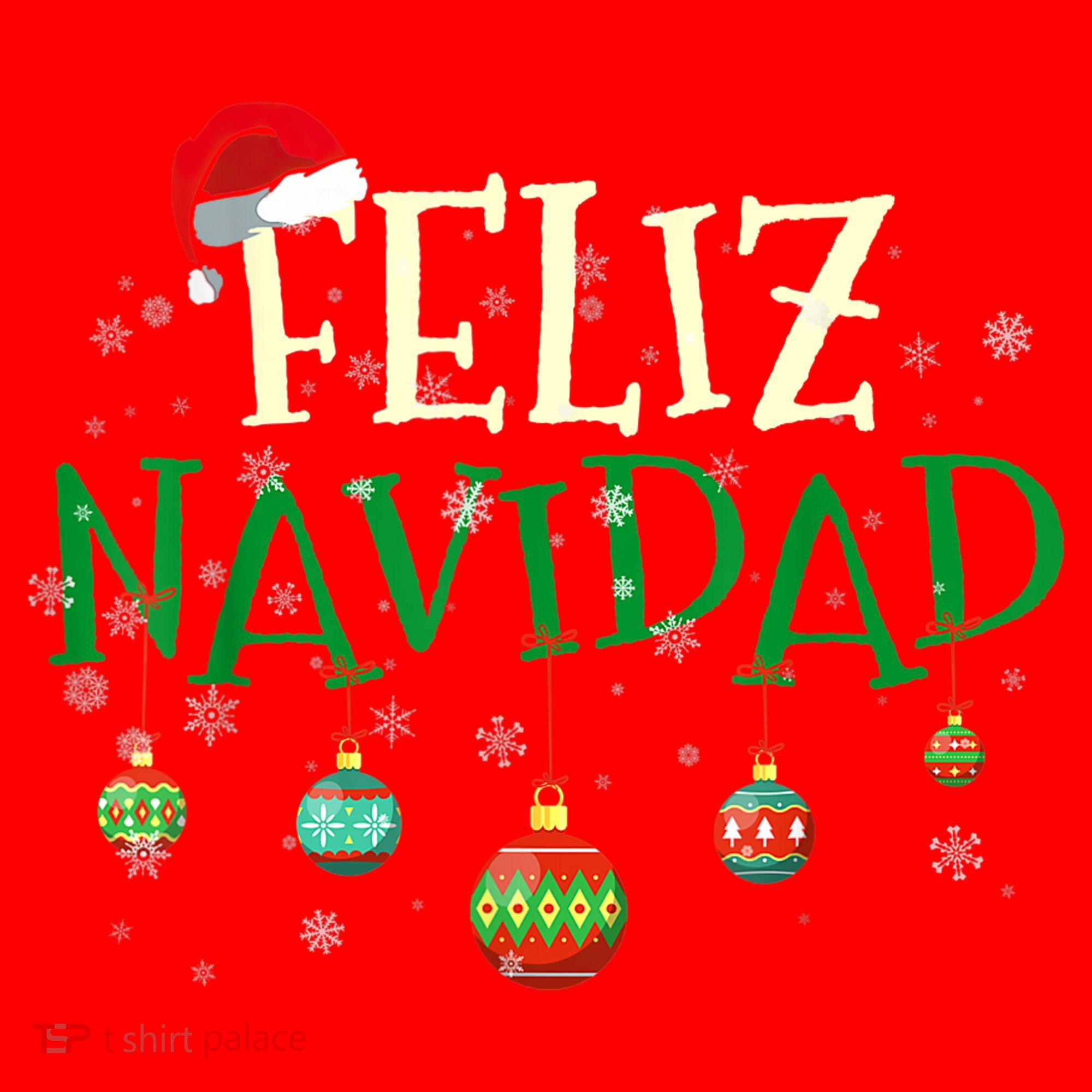 Christmas Feliz Navidad Santa Hat TShirt Santa Hat