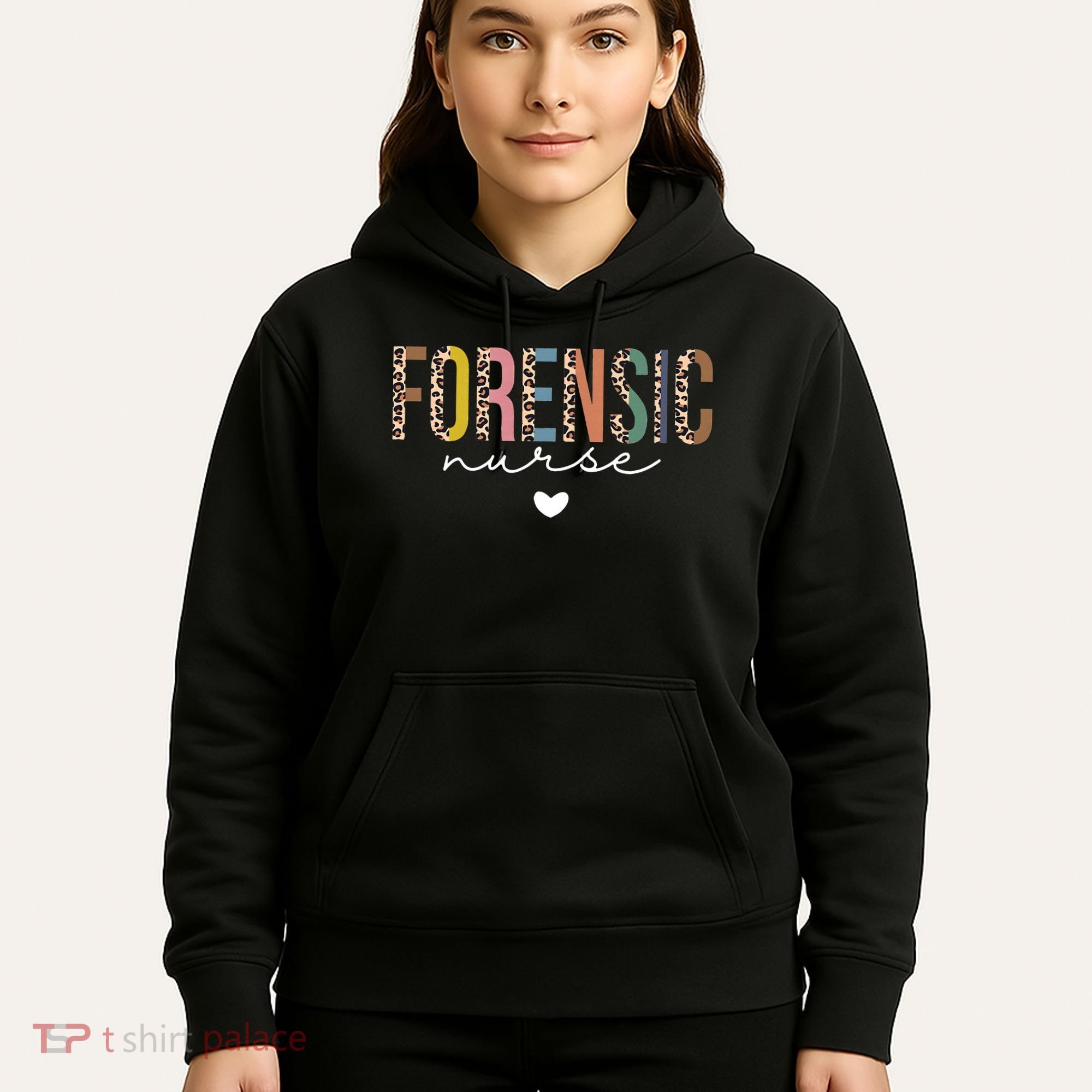 Cute Forensic Nurse SANE Nurse Leopard Nursing Hoodie