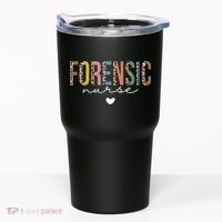 Cute Forensic Nurse SANE Nurse Leopard Nursing Tumbler thumb 0
