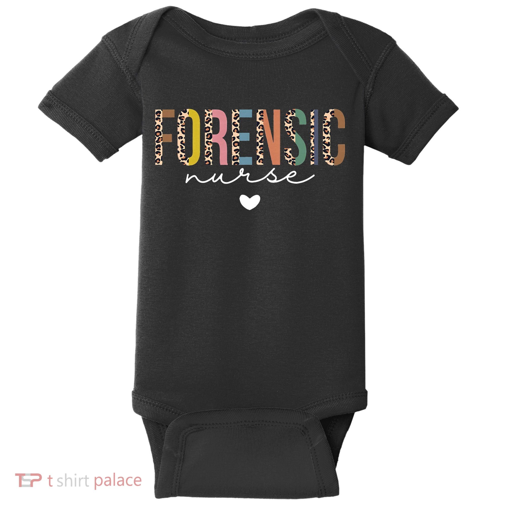 Cute Forensic Nurse SANE Nurse Leopard Nursing Baby Bodysuit