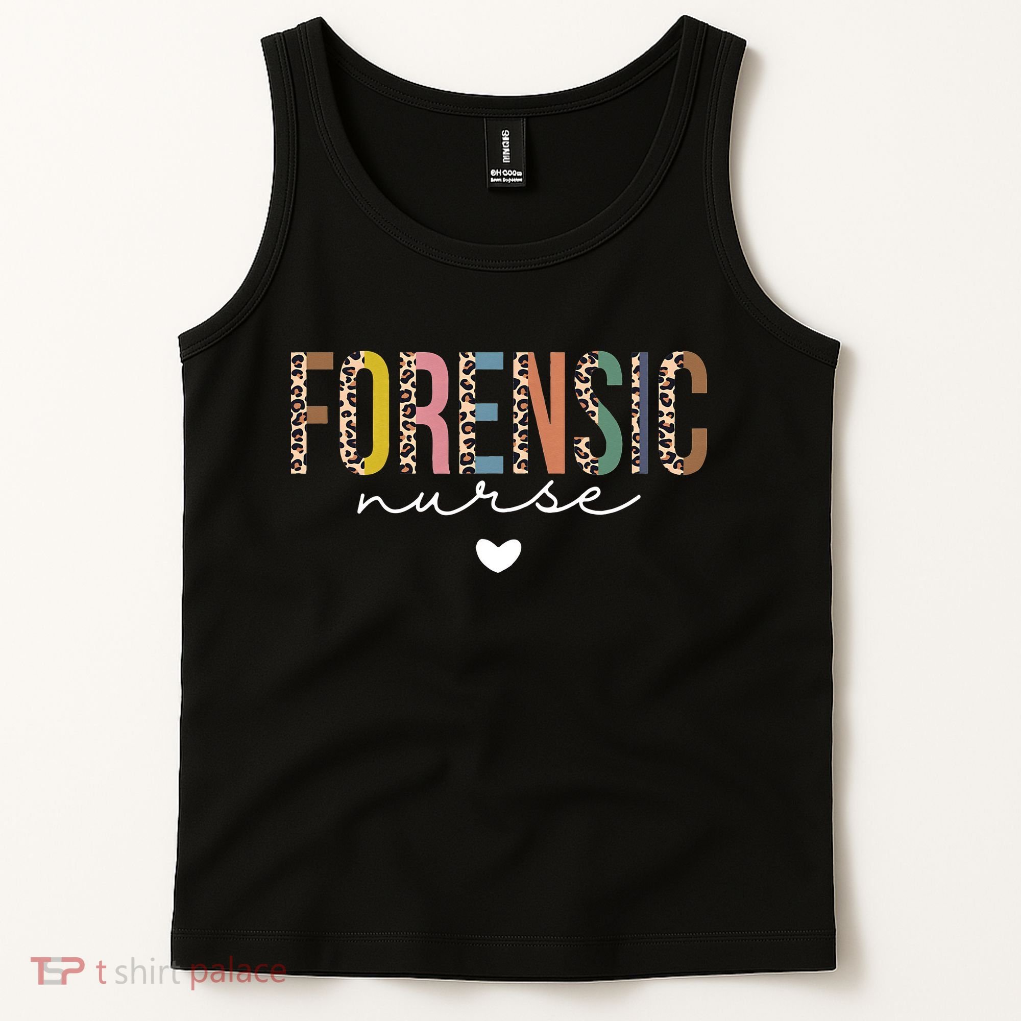 Cute Forensic Nurse SANE Nurse Leopard Nursing Tank Top