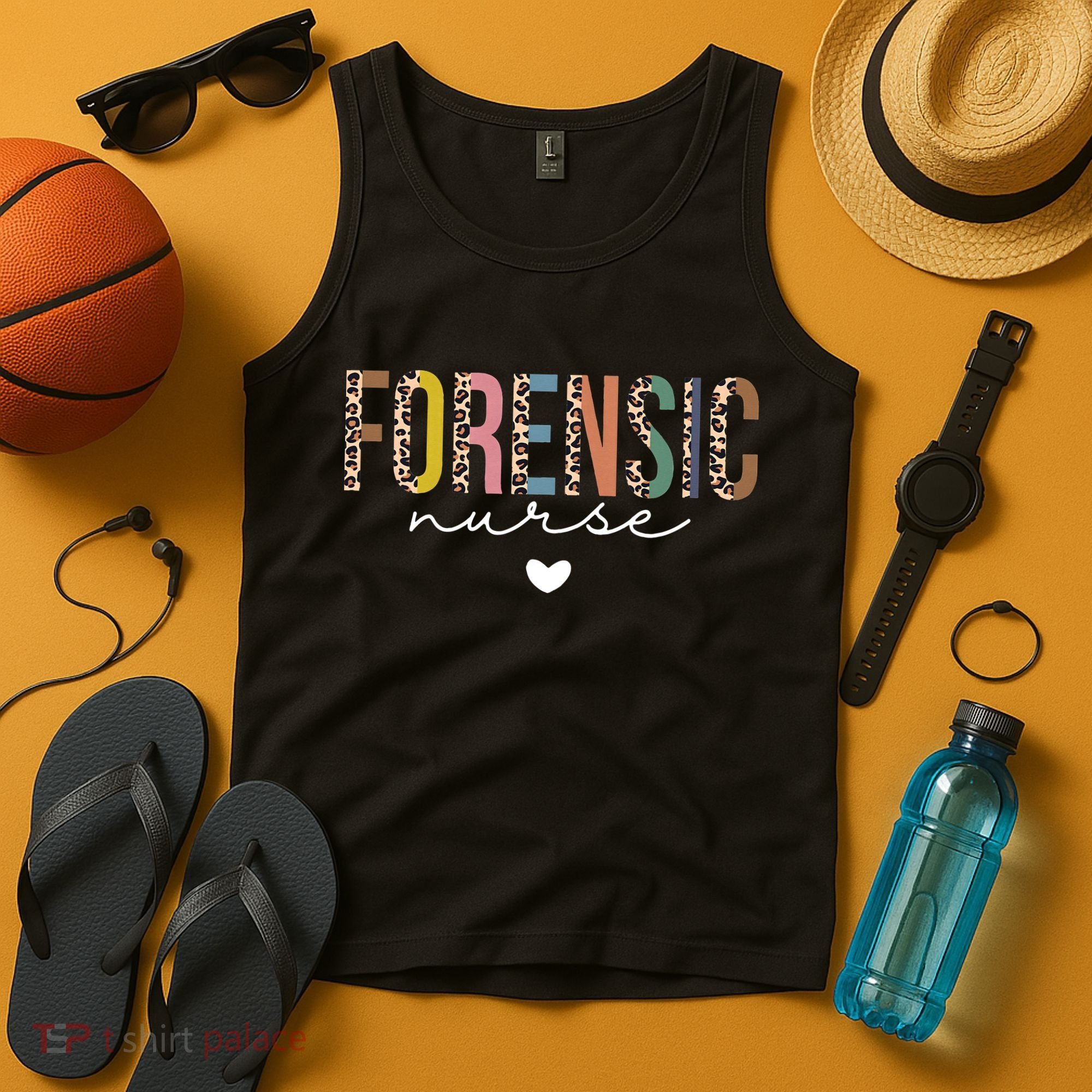 Cute Forensic Nurse SANE Nurse Leopard Nursing Tank Top