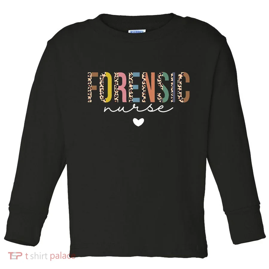 Cute Forensic Nurse SANE Nurse Leopard Nursing Toddler Long Sleeve