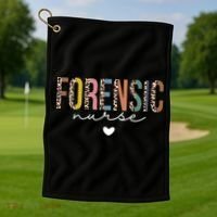 Cute Forensic Nurse SANE Nurse Leopard Nursing Golf Towel thumb 1