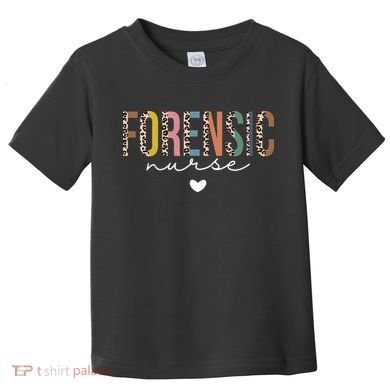 Cute Forensic Nurse SANE Nurse Leopard Nursing Toddler T-Shirt