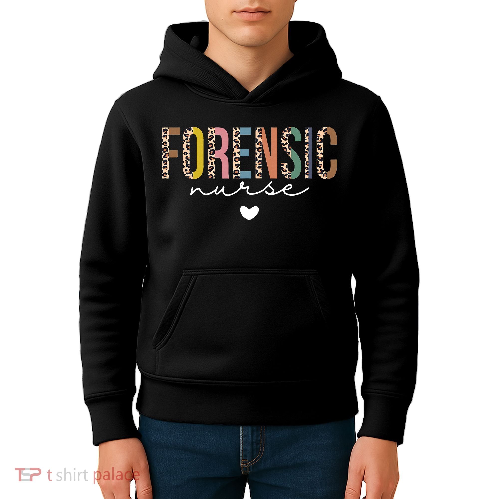 Cute Forensic Nurse SANE Nurse Leopard Nursing Kids Hoodie