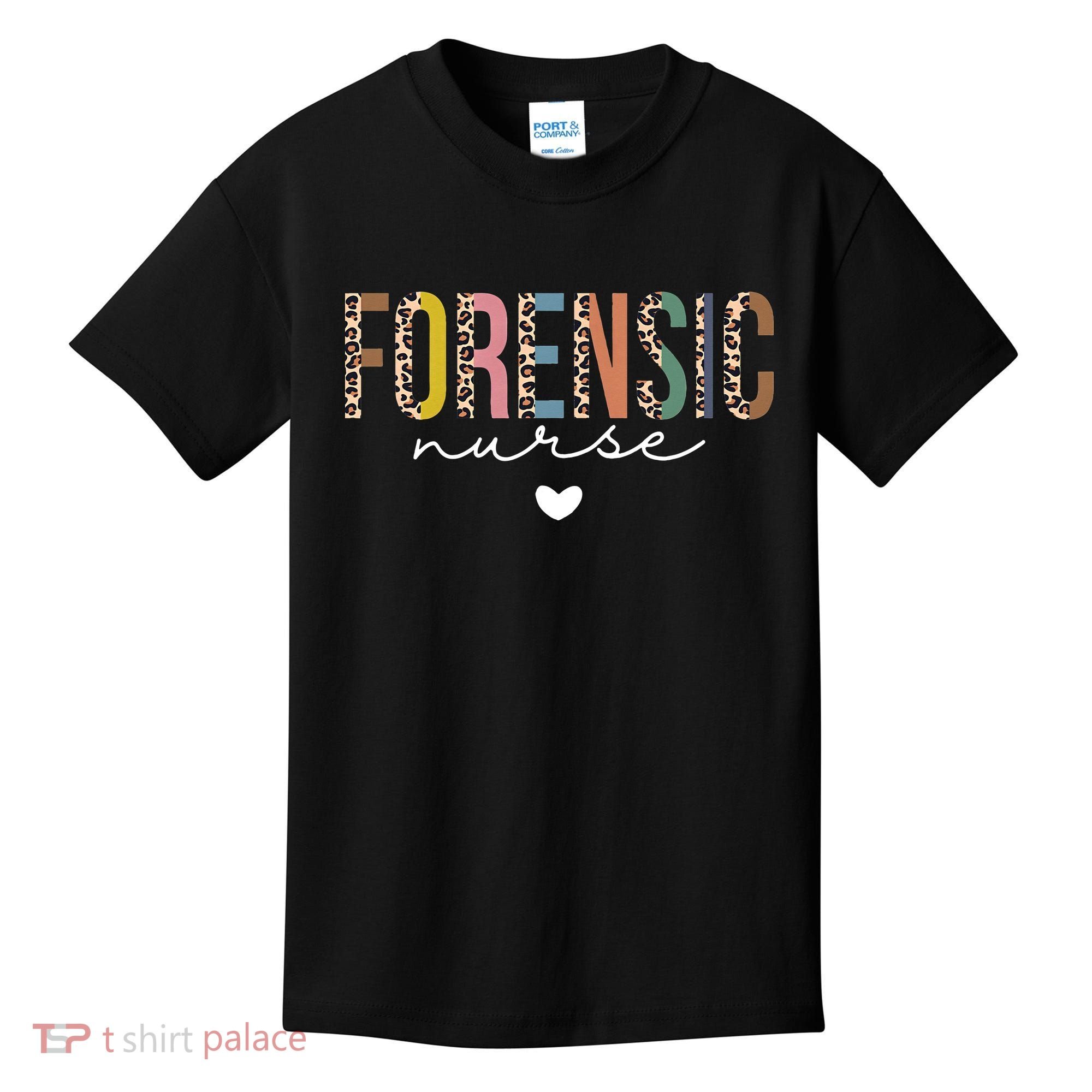 Cute Forensic Nurse SANE Nurse Leopard Nursing Kids T-Shirt