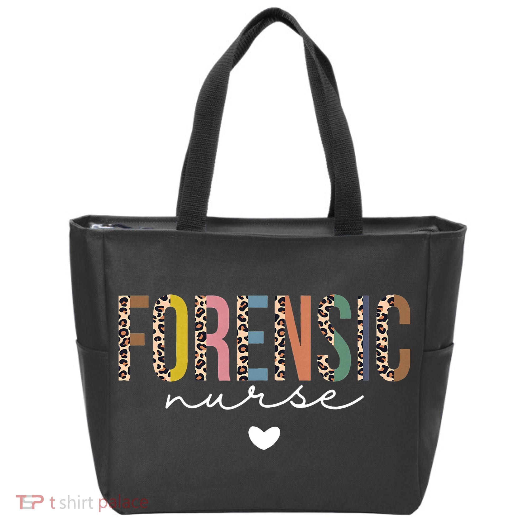 Cute Forensic Nurse SANE Nurse Leopard Nursing Tote Bag