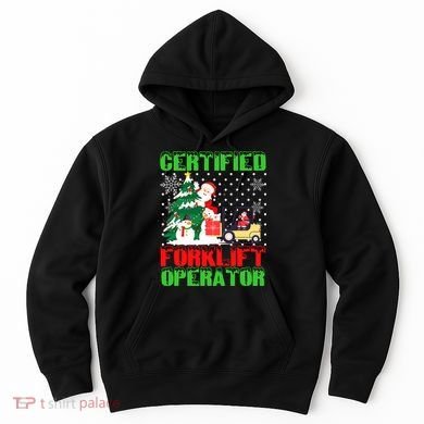 Certified Forklift Operator Christmas Pajamas Driver Xmas Hoodie