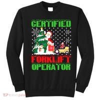 Certified Forklift Operator Christmas Pajamas Driver Xmas Sweatshirt thumb 0