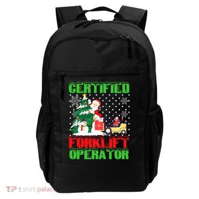 Certified Forklift Operator Christmas Pajamas Driver Xmas Backpack