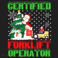 Certified Forklift Operator Christmas Pajamas Driver Xmas Beanie thumb 2