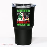 Certified Forklift Operator Christmas Pajamas Driver Xmas Tumbler thumb 0