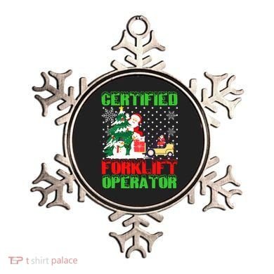 Certified Forklift Operator Christmas Pajamas Driver Xmas Ornament