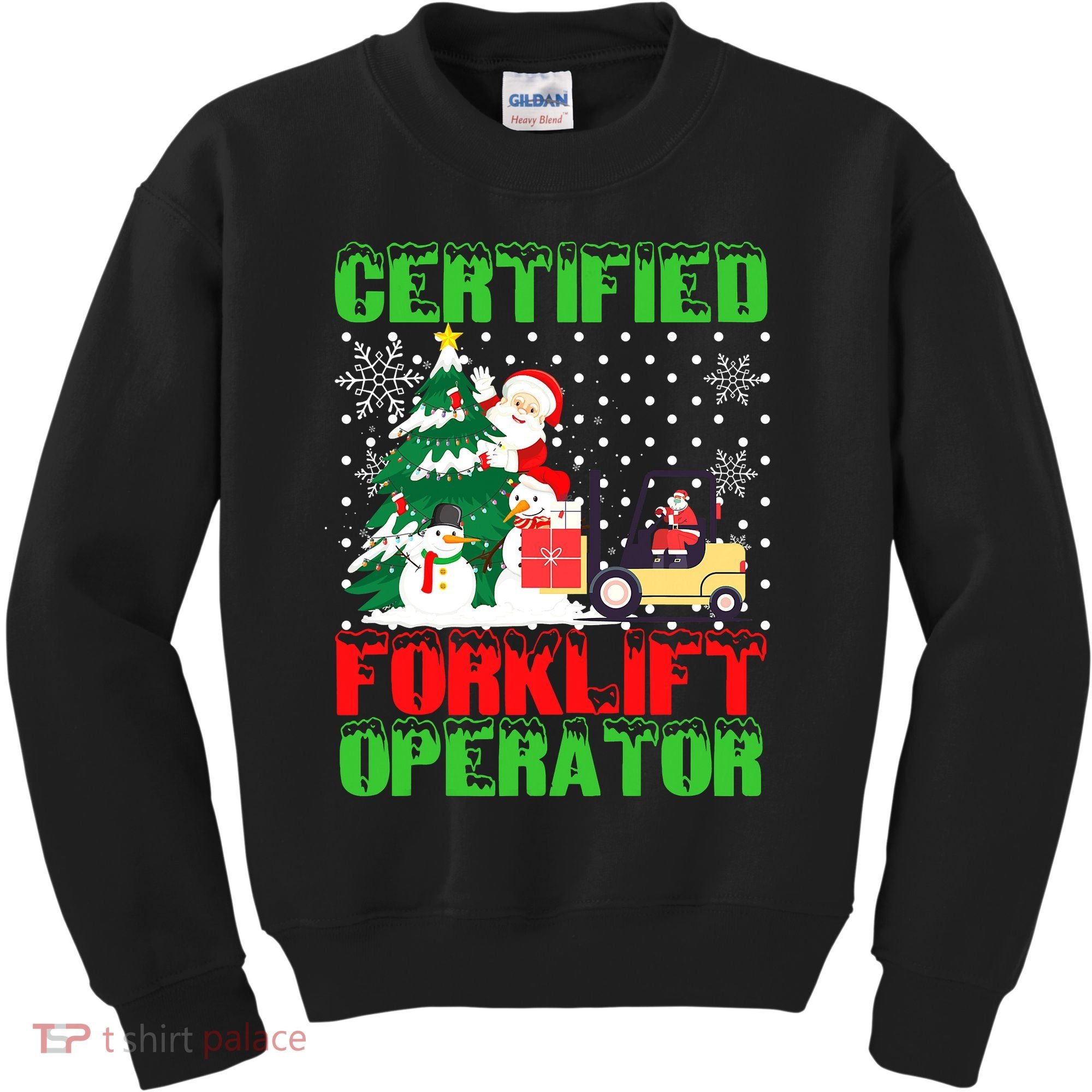 Certified Forklift Operator Christmas Pajamas Driver Xmas Kids Sweatshirt