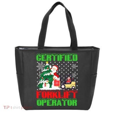 Certified Forklift Operator Christmas Pajamas Driver Xmas Tote Bag