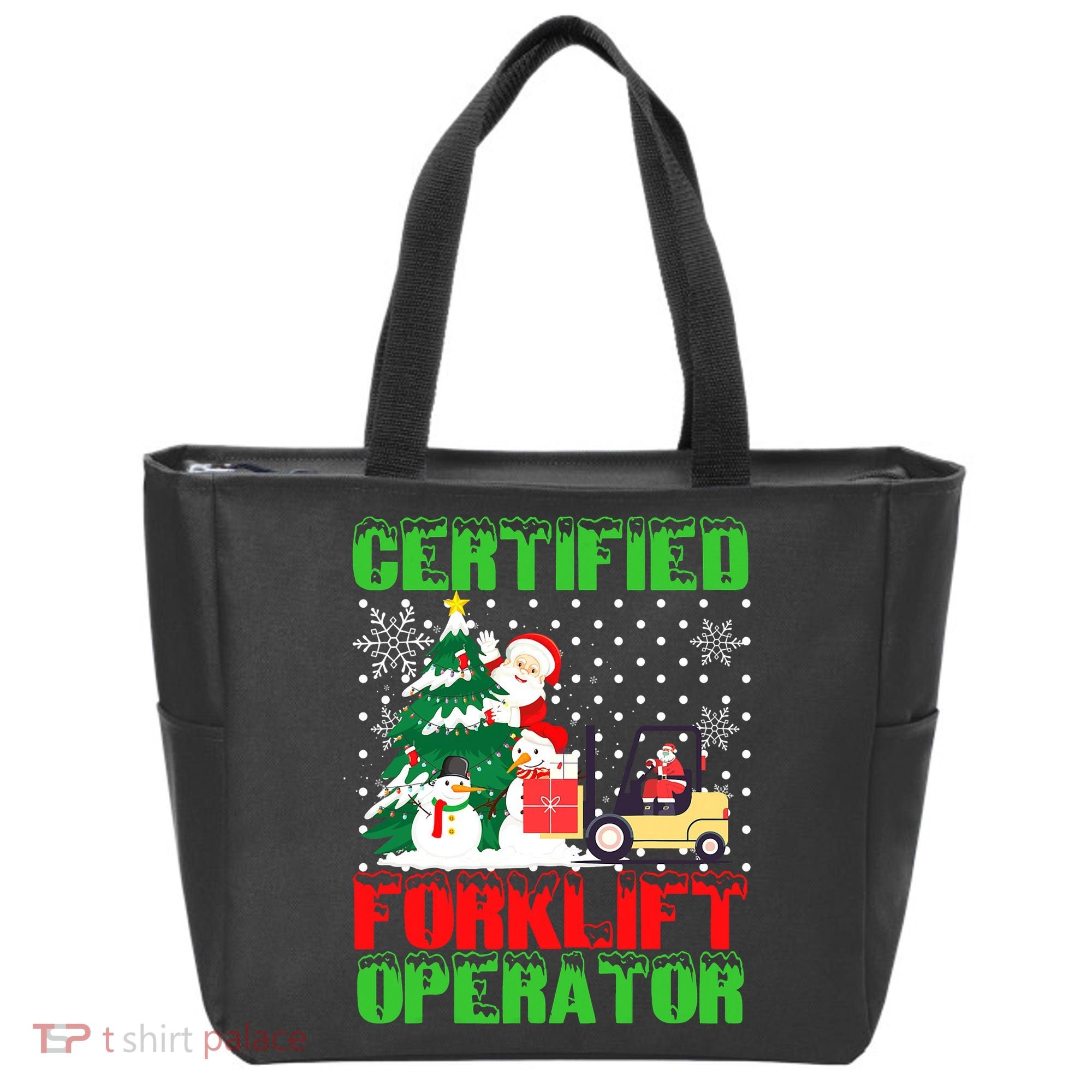 Certified Forklift Operator Christmas Pajamas Driver Xmas Tote Bag